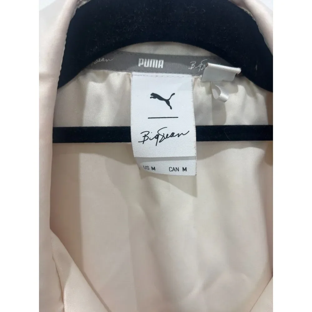 Puma x Big Sean Satin Coach Jacket Whisper White Medium Streetwear
